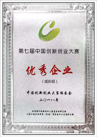 Outstanding Enterprise in the New Material Industry Finals of the Seventh China Innovation and Entrepreneurship Competition
